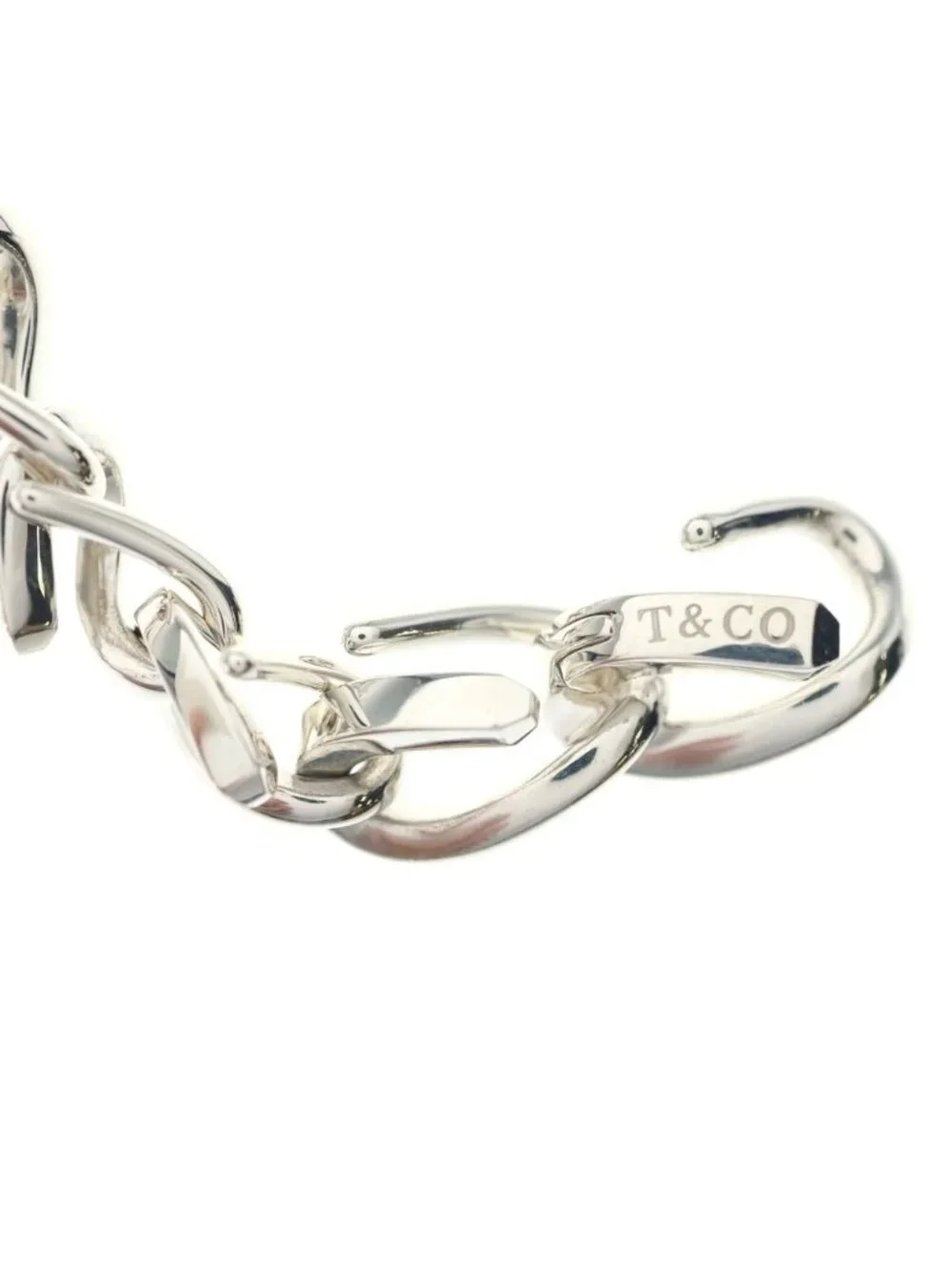 Tiffany & Co Forge Small Link Bra Silver Bracelet